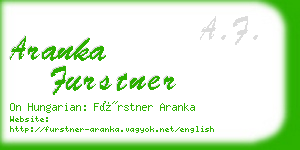 aranka furstner business card